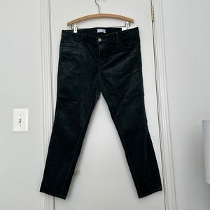 NEW - LOFT Dark Green Velvet Pants - Curvy Skinny